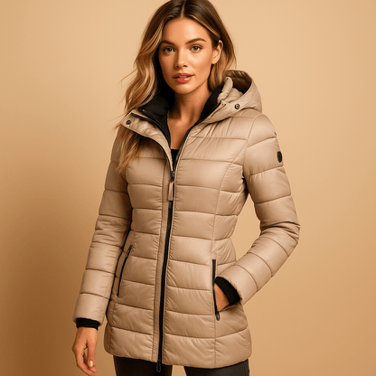 Nova | Women's Winter Mid-Length Hooded Puffer Jacket