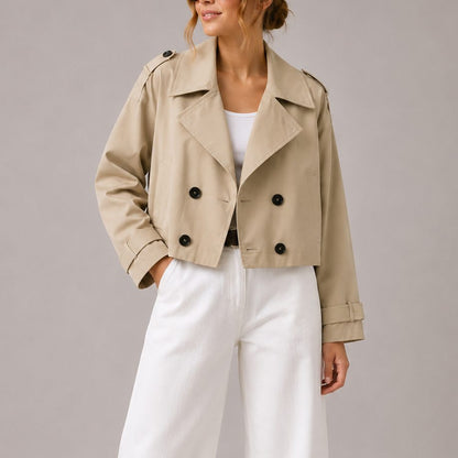 Sloane | Women's Cropped Double-Breasted Jacket