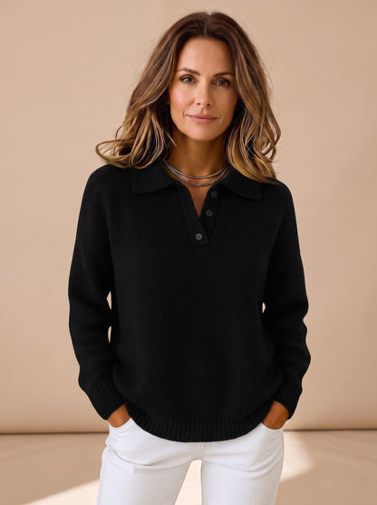 Maren | Women's Relaxed-Fit Polo Knit Jumper