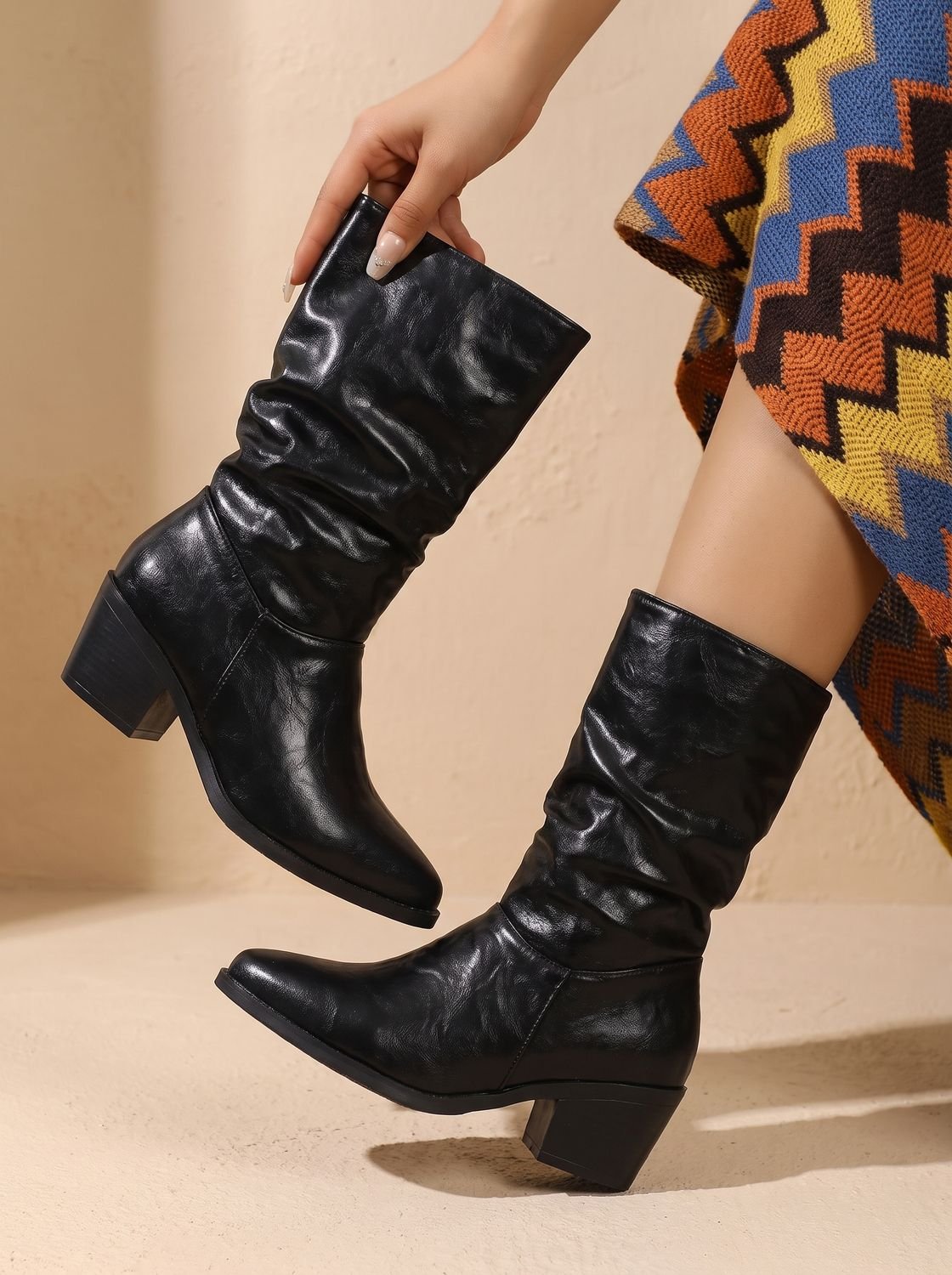 Dakota | Women's Slouch Ankle Boots with Block Heel
