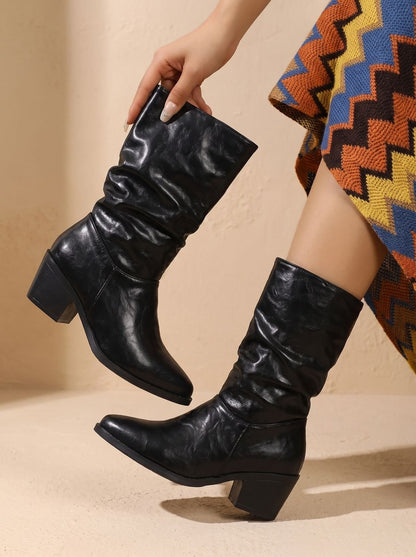 Dakota | Women's Slouch Ankle Boots with Block Heel