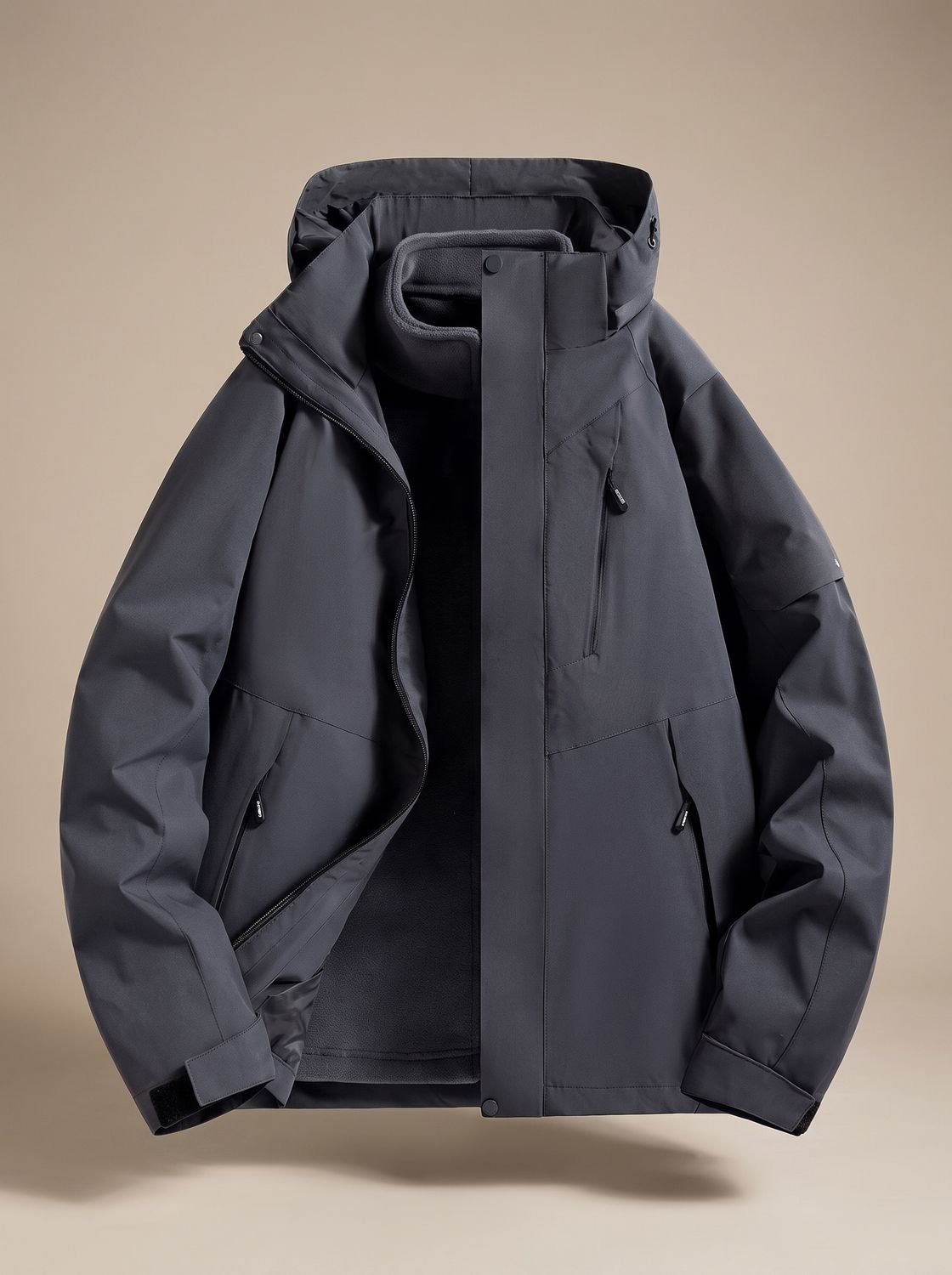 Sloane | Gefütterte Damen-Winterjacke mit Kapuze zum Kombinieren im Lagenlook