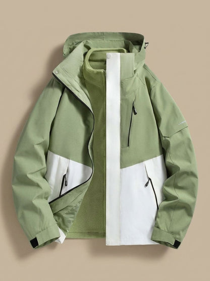 Sloane | Gefütterte Damen-Winterjacke mit Kapuze zum Kombinieren im Lagenlook