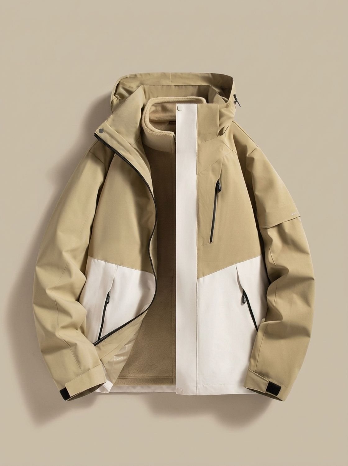 Sloane | Gefütterte Damen-Winterjacke mit Kapuze zum Kombinieren im Lagenlook