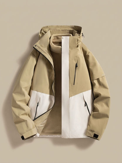 Sloane | Gefütterte Damen-Winterjacke mit Kapuze zum Kombinieren im Lagenlook