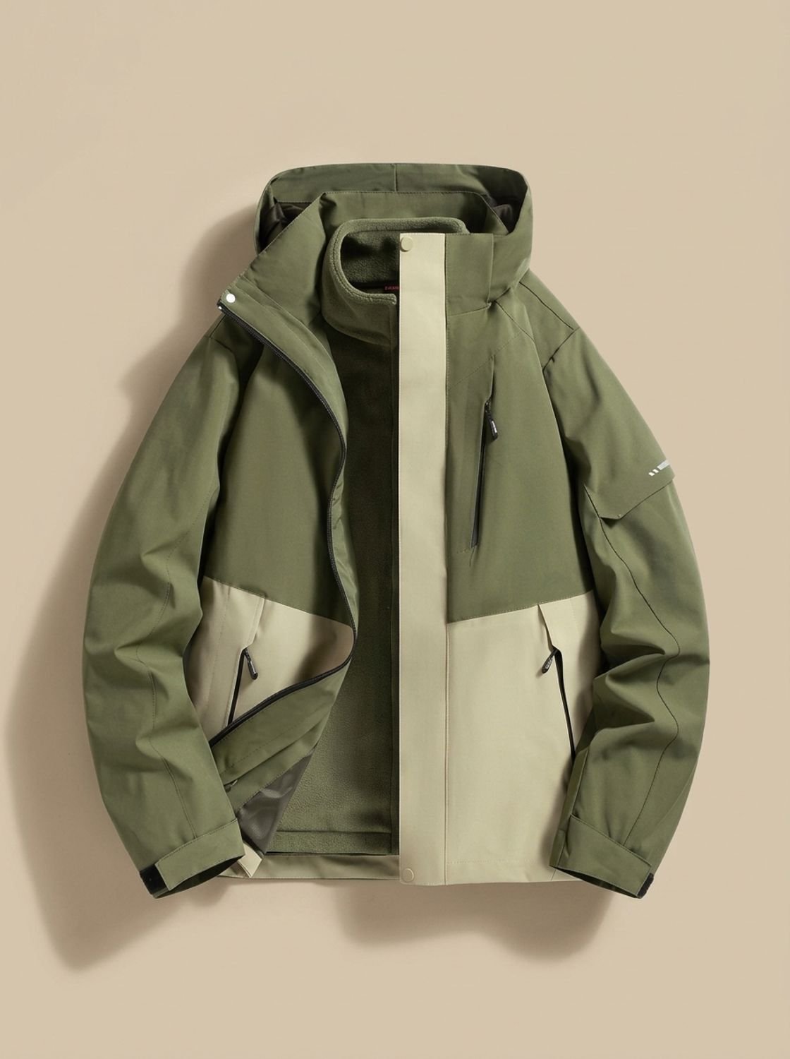 Sloane | Gefütterte Damen-Winterjacke mit Kapuze zum Kombinieren im Lagenlook