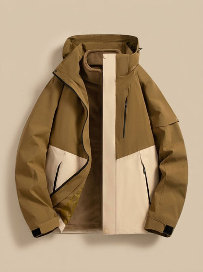 Sloane | Gefütterte Damen-Winterjacke mit Kapuze zum Kombinieren im Lagenlook