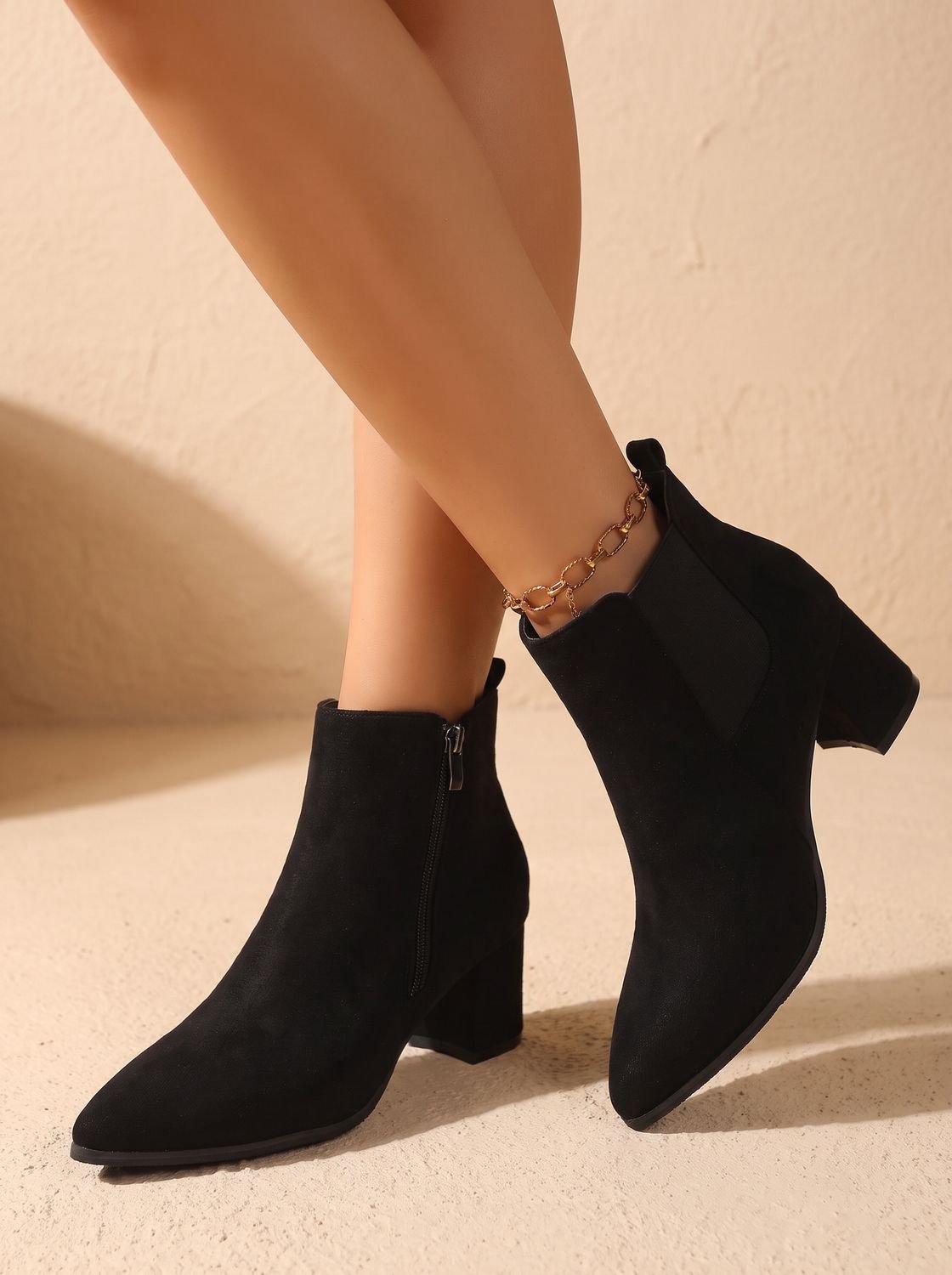 Gia | Elegante Damen-Stiefeletten mit Blockabsatz