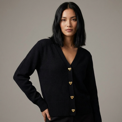 Billie | Women's V-Neck Button Knit Cardigan