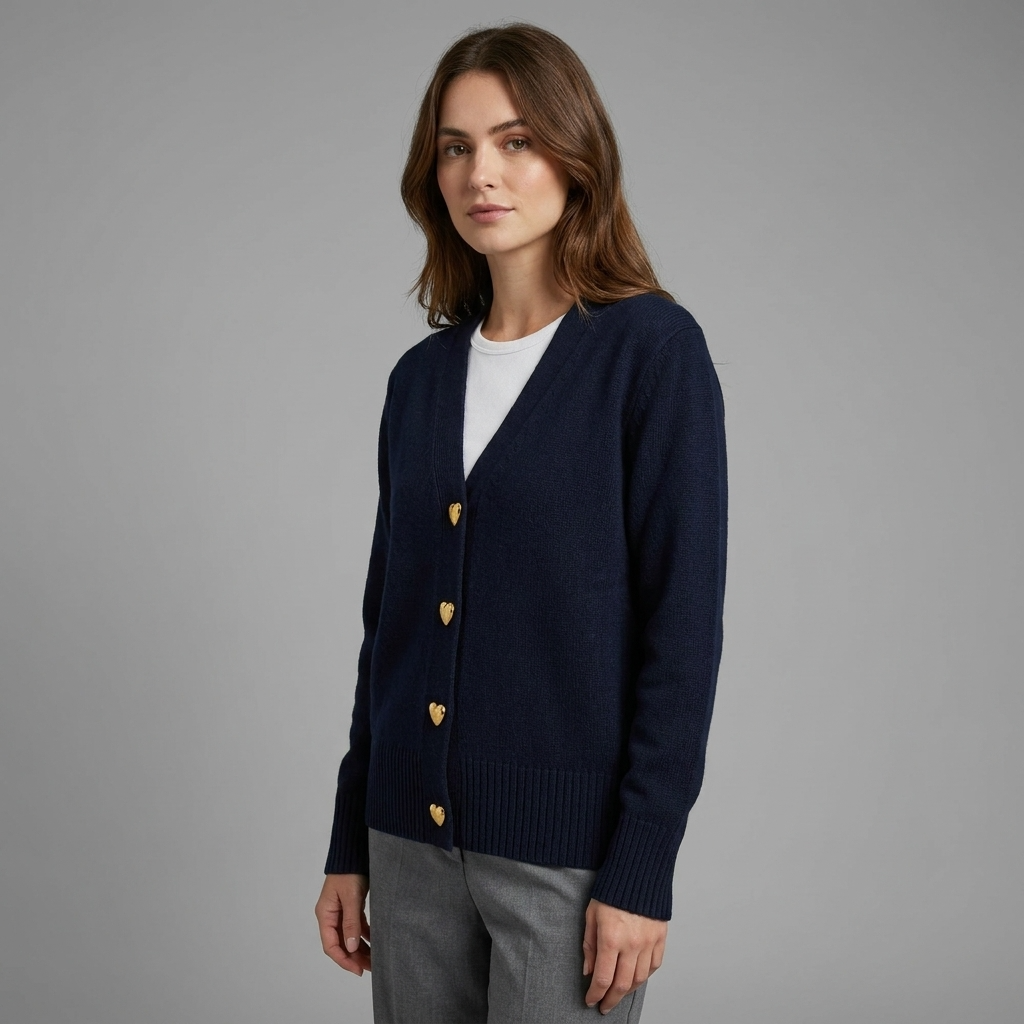 Billie | Women's V-Neck Button Knit Cardigan