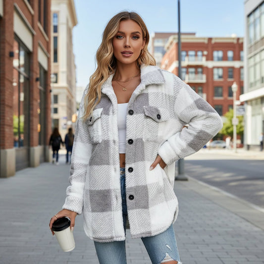 Lola | Women's Check Shirt Jacket for Layering