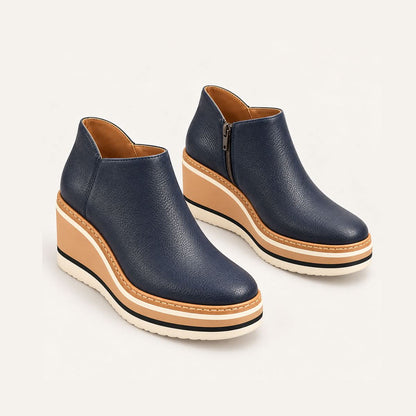 Lola | Damen-Plateau-Stiefeletten mit seitlichem Reißverschluss