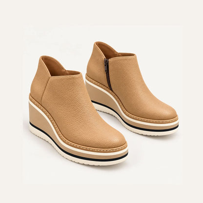 Lola | Damen-Plateau-Stiefeletten mit seitlichem Reißverschluss