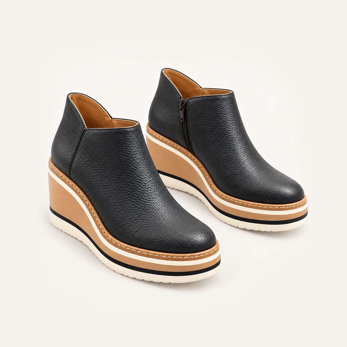 Lola | Damen-Plateau-Stiefeletten mit seitlichem Reißverschluss