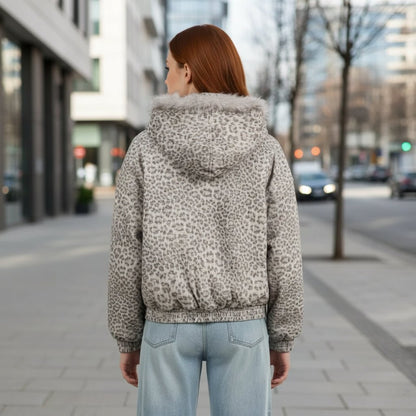 Margot | Women's Cheetah Print Hooded Jacket