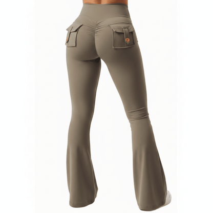 Bree | Women's High Stretch Wide Leg Yoga Trousers with Pockets