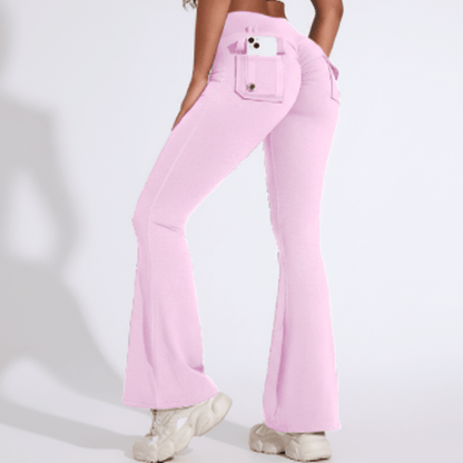 Bree | Women's High Stretch Wide Leg Yoga Trousers with Pockets