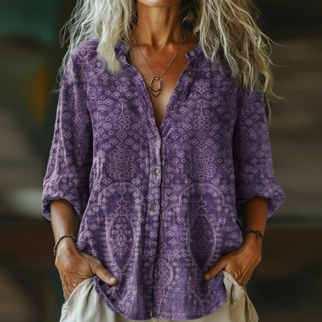 Tove | Women's Boho Print Long Sleeve Blouse