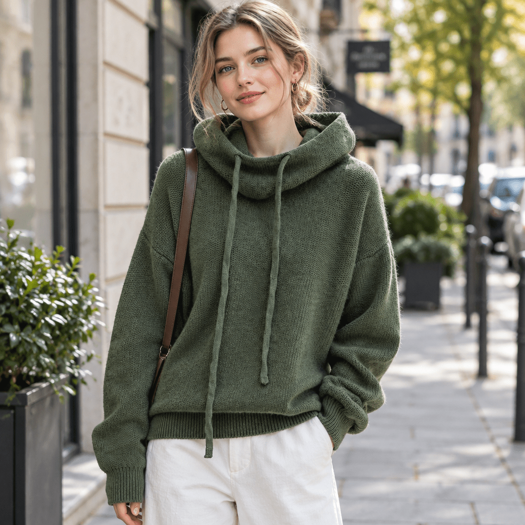 Bree | Women's Oversized Hooded Knit Jumper