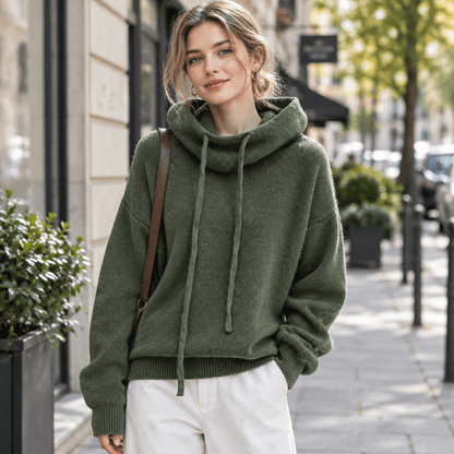 Bree | Women's Oversized Hooded Knit Jumper