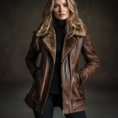 Blair | Women's Mid-Length Wool Sheepskin Coat
