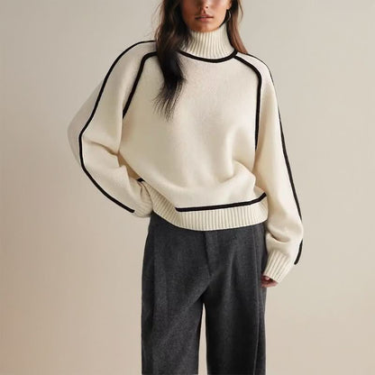Remi | Women's Colour-Block Turtleneck Jumper
