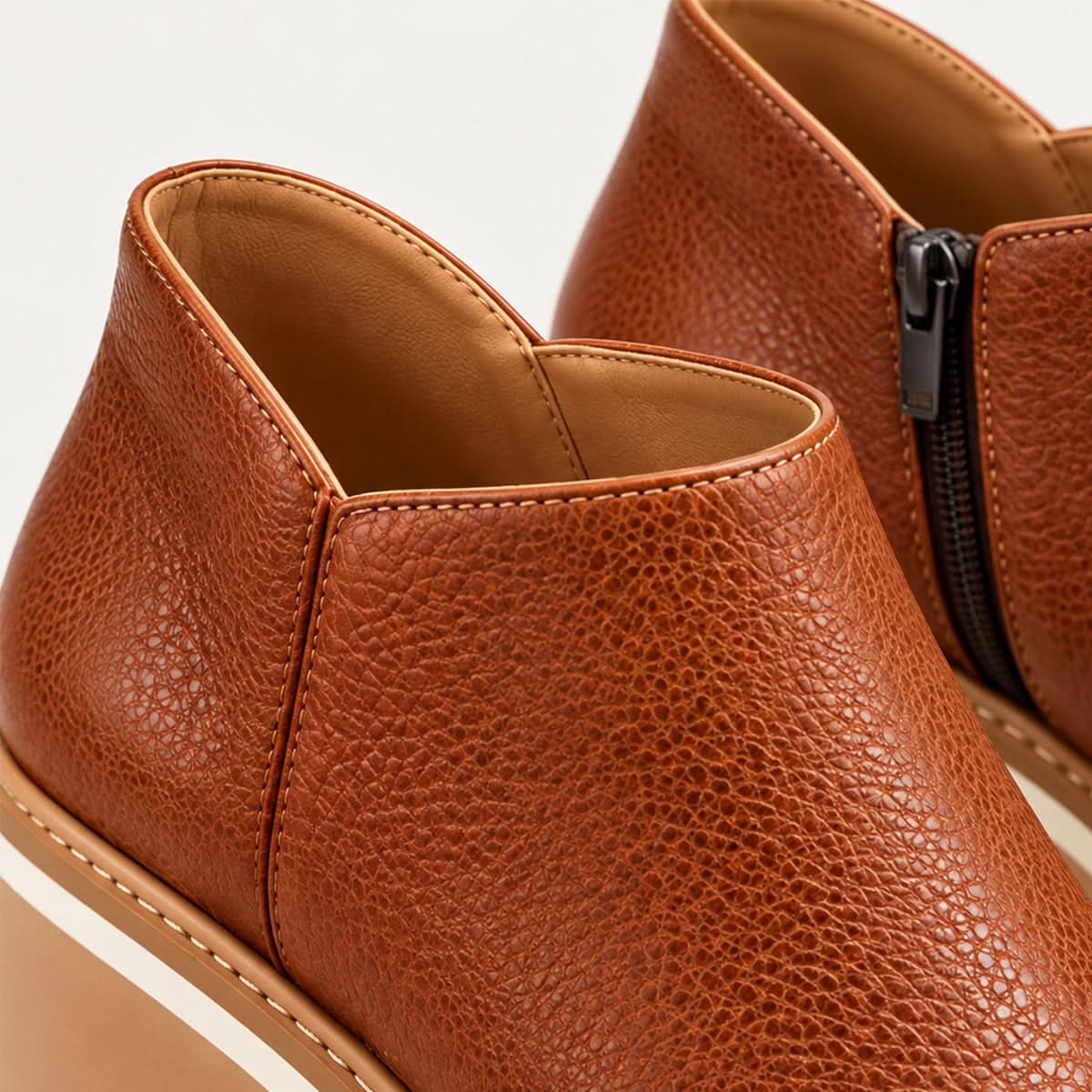 Lola | Damen-Plateau-Stiefeletten mit seitlichem Reißverschluss