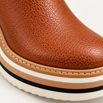 Lola | Damen-Plateau-Stiefeletten mit seitlichem Reißverschluss