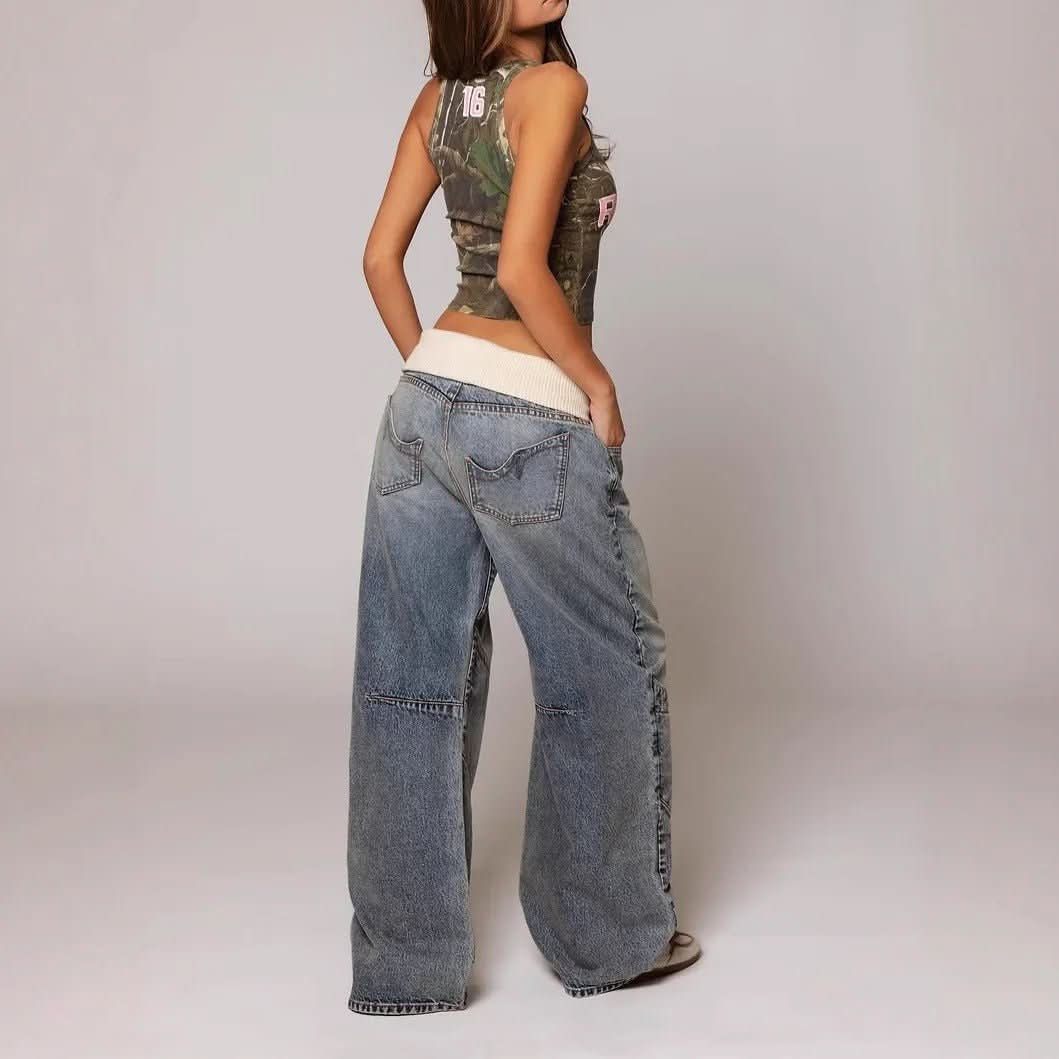Sloane | Women's Baggy Wide-Leg Washed Trousers