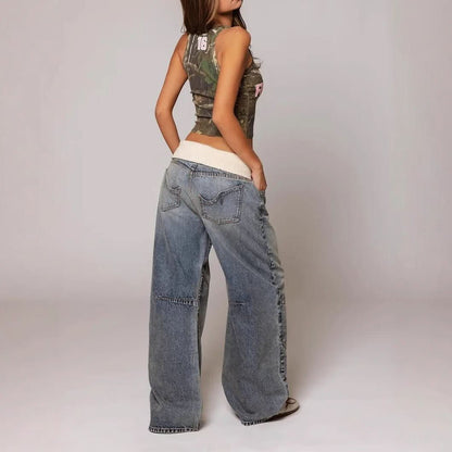Sloane | Women's Baggy Wide-Leg Washed Trousers