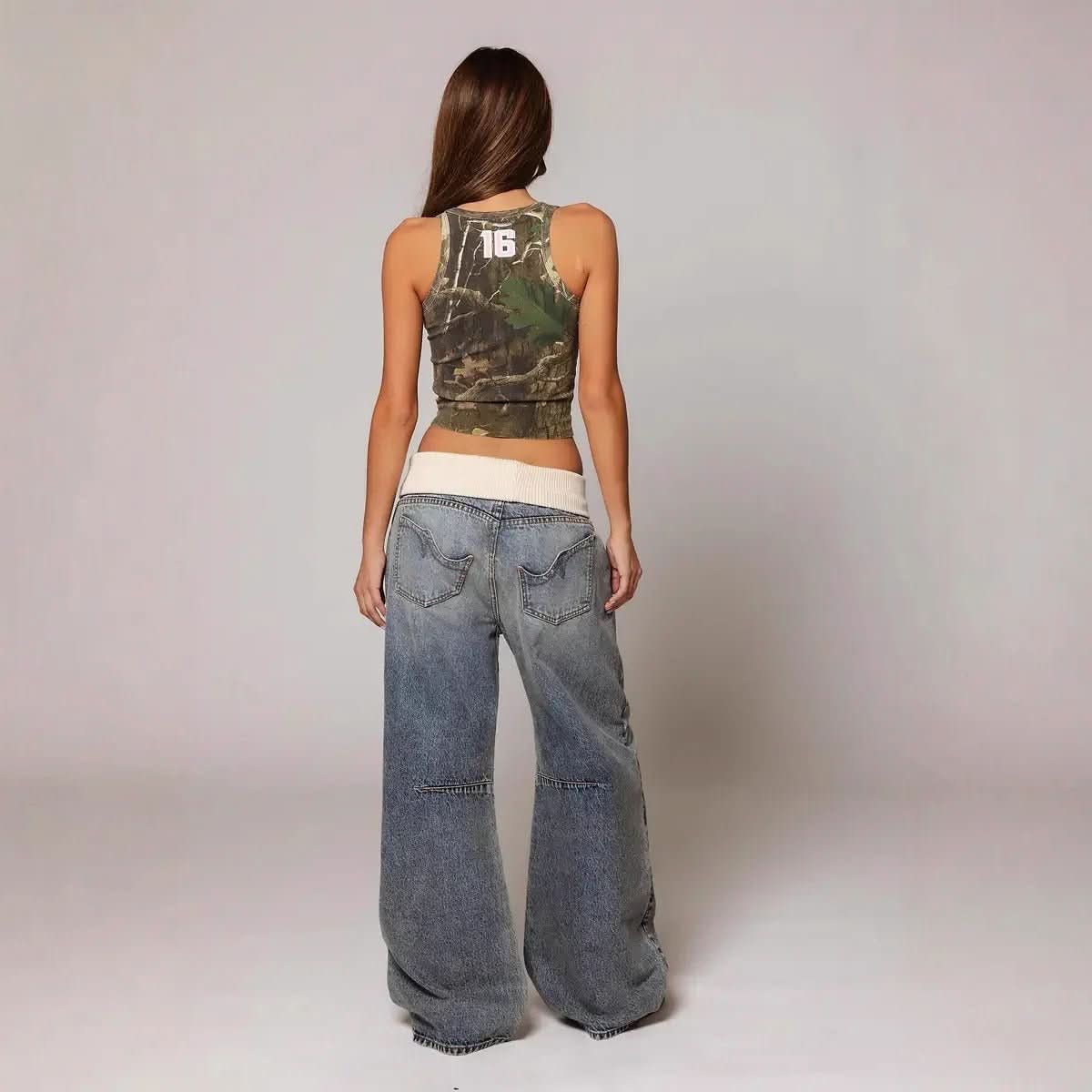 Sloane | Women's Baggy Wide-Leg Washed Trousers