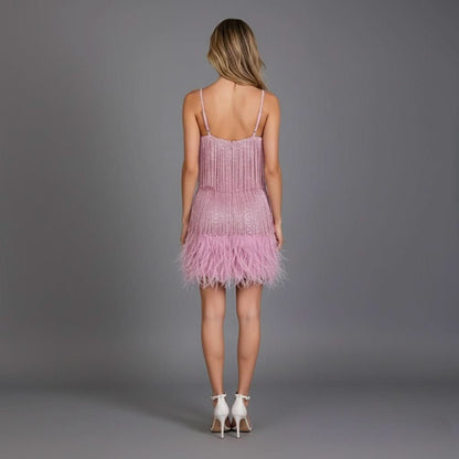 Piper | Women's Fringe Mini Party Evening Dress