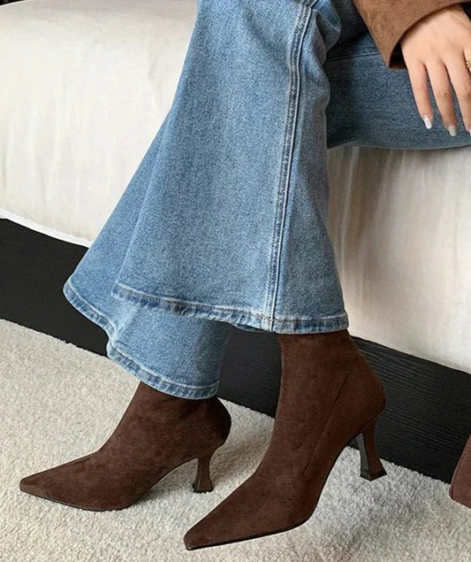 Harlow | Women's Pointed-Toe Block Heel Ankle Boots