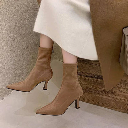 Harlow | Women's Pointed-Toe Block Heel Ankle Boots