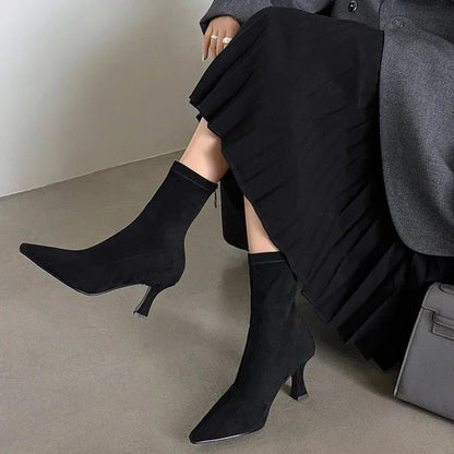 Harlow | Women's Pointed-Toe Block Heel Ankle Boots