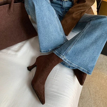 Harlow | Women's Pointed-Toe Block Heel Ankle Boots