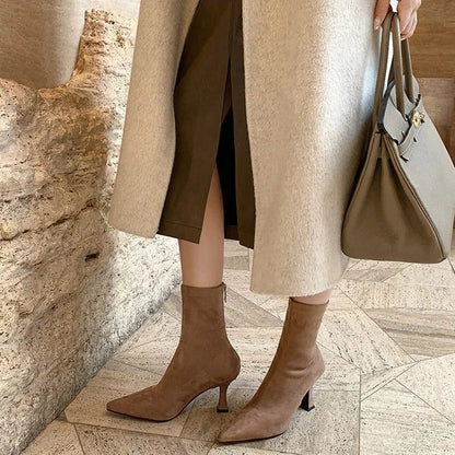 Harlow | Women's Pointed-Toe Block Heel Ankle Boots