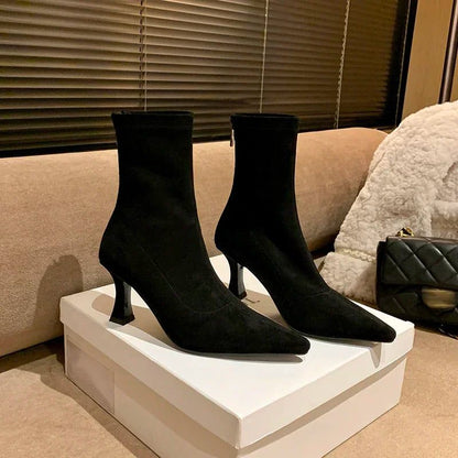 Harlow | Women's Pointed-Toe Block Heel Ankle Boots
