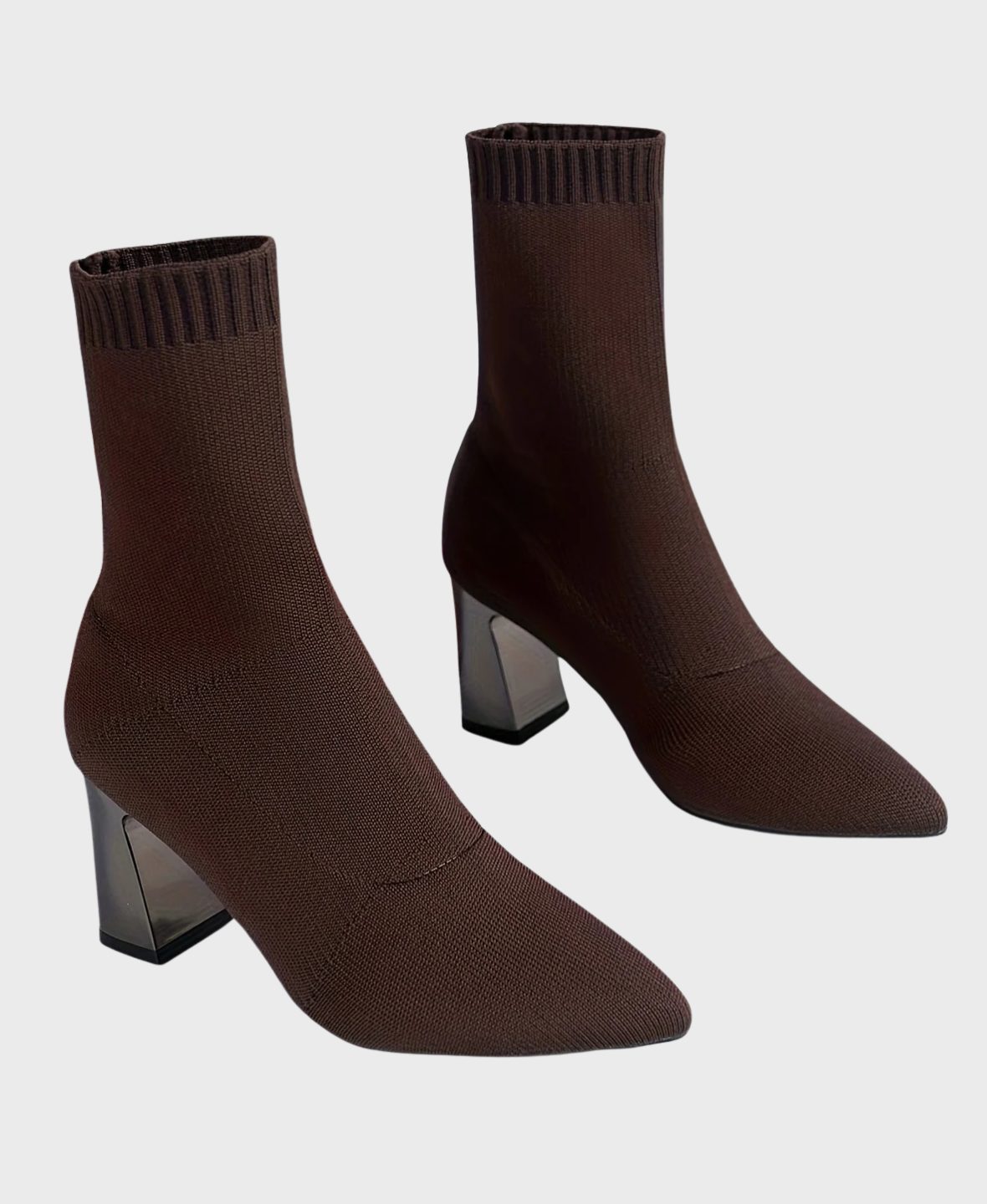 Nika | Damen-Stiefeletten mit spitzer Zehenpartie und Blockabsatz