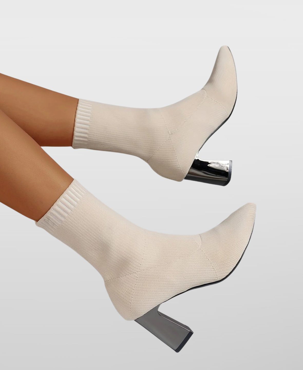 Nika | Damen-Stiefeletten mit spitzer Zehenpartie und Blockabsatz