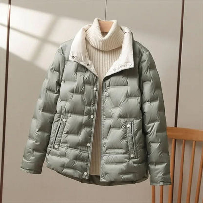Faye | Women's Quilted Stand-Collar Winter Jacket
