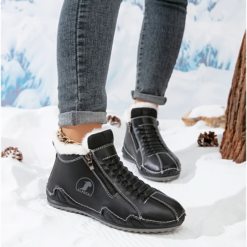 Nika | Damen-Winterstiefeletten mit seitlichem Reißverschluss