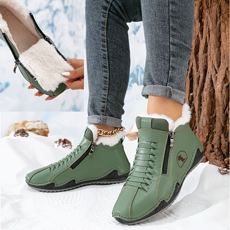 Nika | Damen-Winterstiefeletten mit seitlichem Reißverschluss