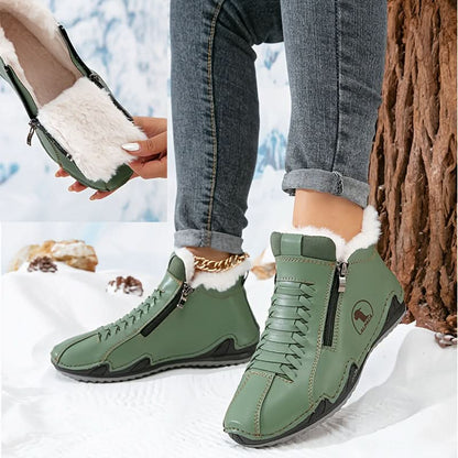 Nika | Damen-Winterstiefeletten mit seitlichem Reißverschluss