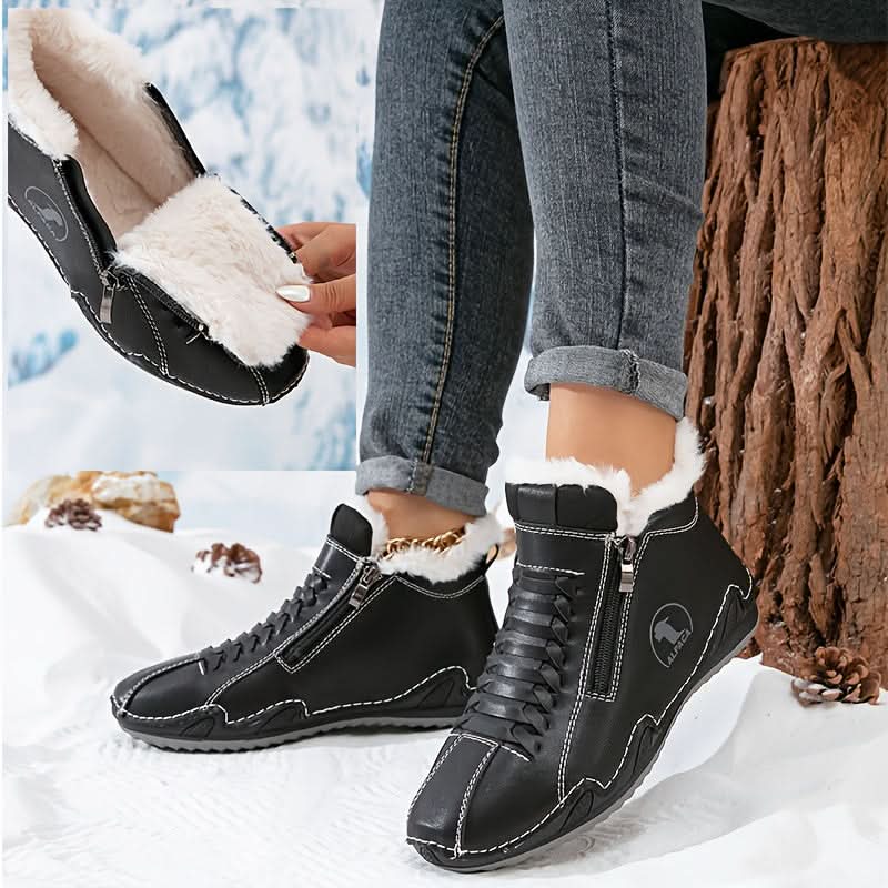Nika | Damen-Winterstiefeletten mit seitlichem Reißverschluss