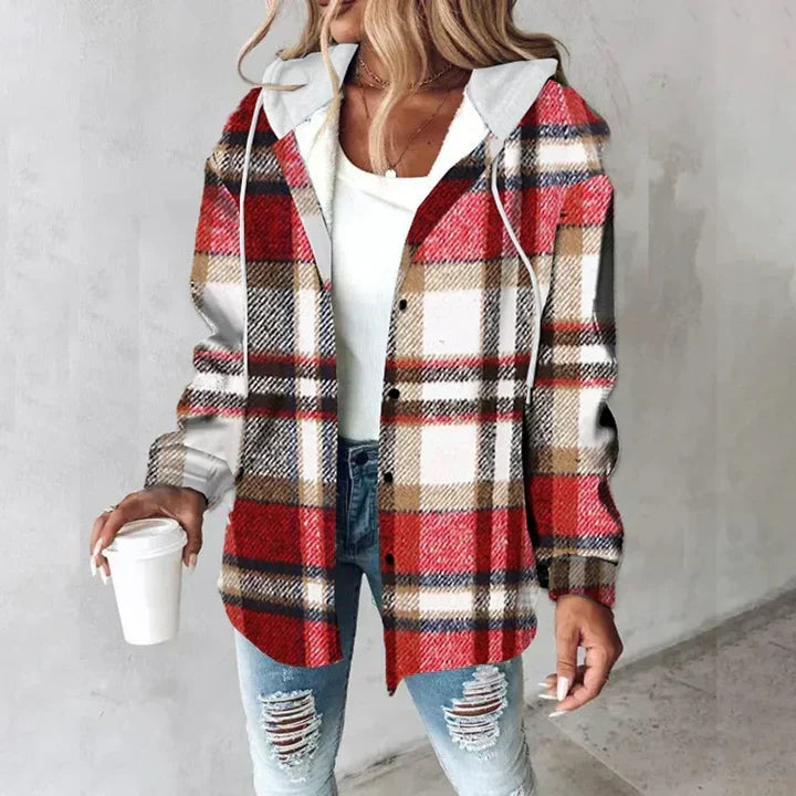 Blair | Women's Winter Plaid Hooded Jacket