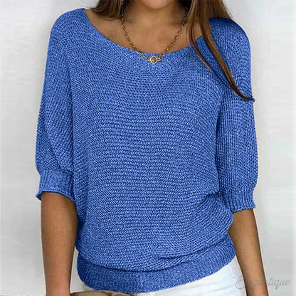 Bree | Strickpullover mit halblangen Ärmeln für Damen