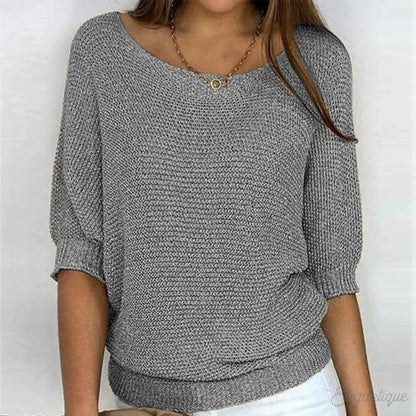 Bree | Strickpullover mit halblangen Ärmeln für Damen