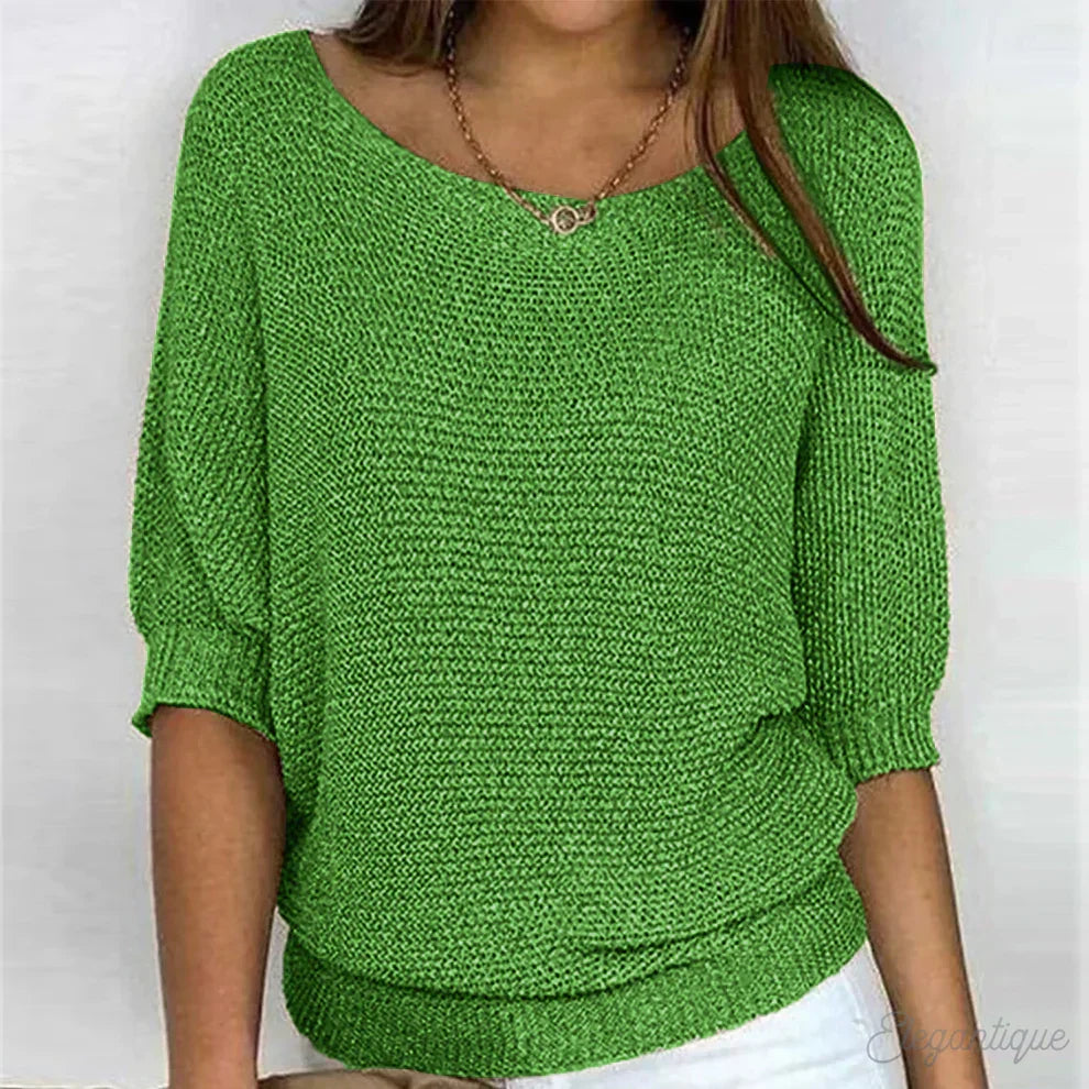 Bree | Strickpullover mit halblangen Ärmeln für Damen