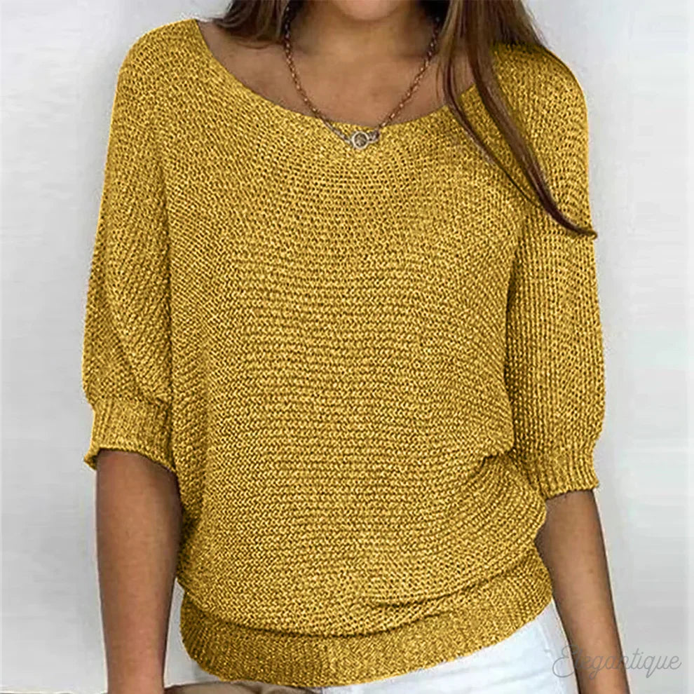 Bree | Strickpullover mit halblangen Ärmeln für Damen